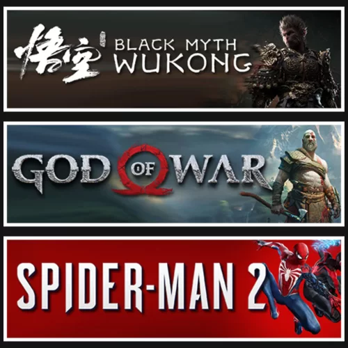  Black Myth Wukong +God Of War +Spider Man 2